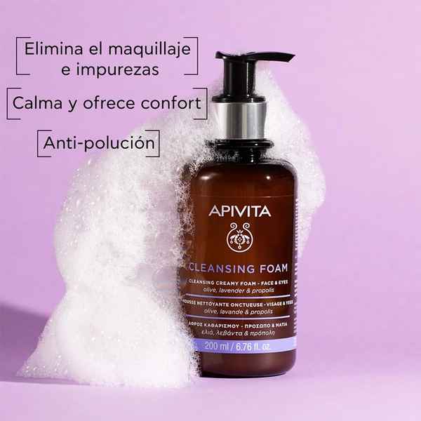 APIVITA CREMA ESPUMA LIMPIADORA FACIAL 200 mL