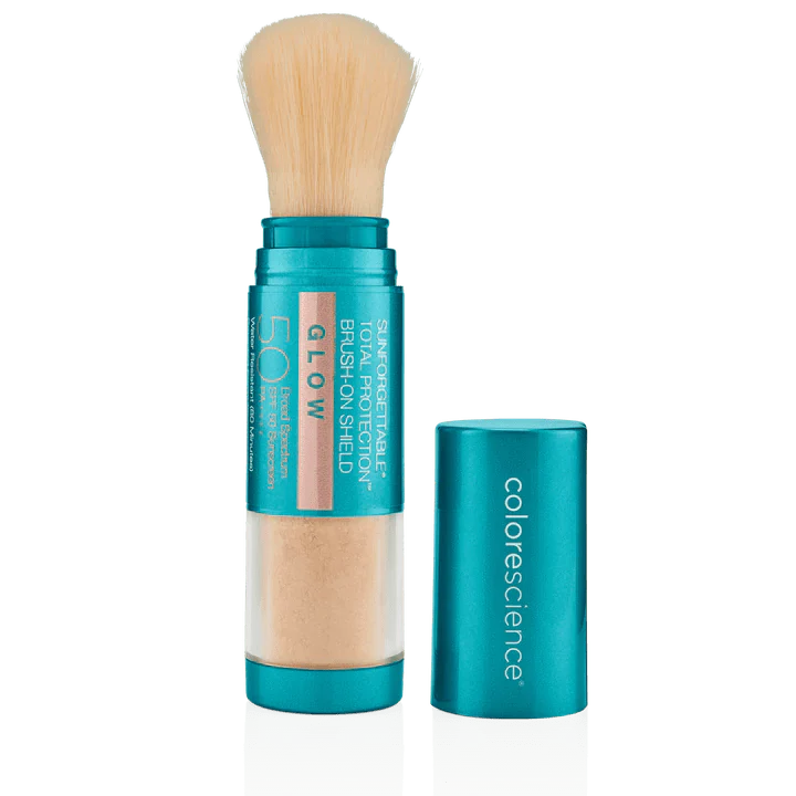 COLORESCIENCE SUNFORGETTABLE TOTAL PROTECTION BRUSH ON SHIELD GLOW SPF50  MEDIUM 6g