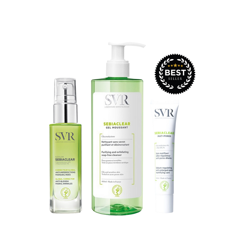 SVR TRÍO SEBIACLEAR MAT: Control Total del Brillo (Piel mixta, grasa con tendencia acnéica)
