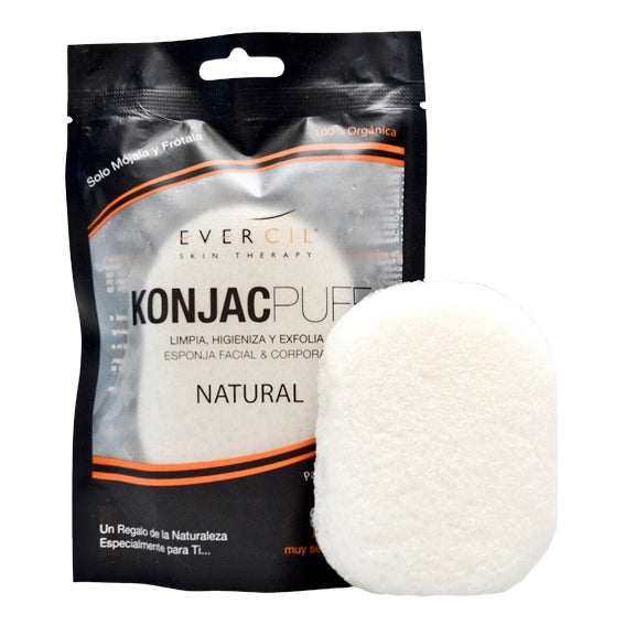 EVERCIL ESPONJA CORPORAL ORGANICA KONJAC-PUFF (1 pieza)