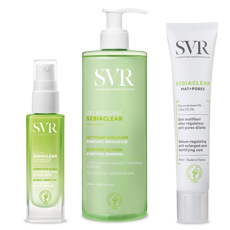 SVR TRÍO SEBIACLEAR MAT: CONTROL TOTAL DE BRILLO – Cremas Premium