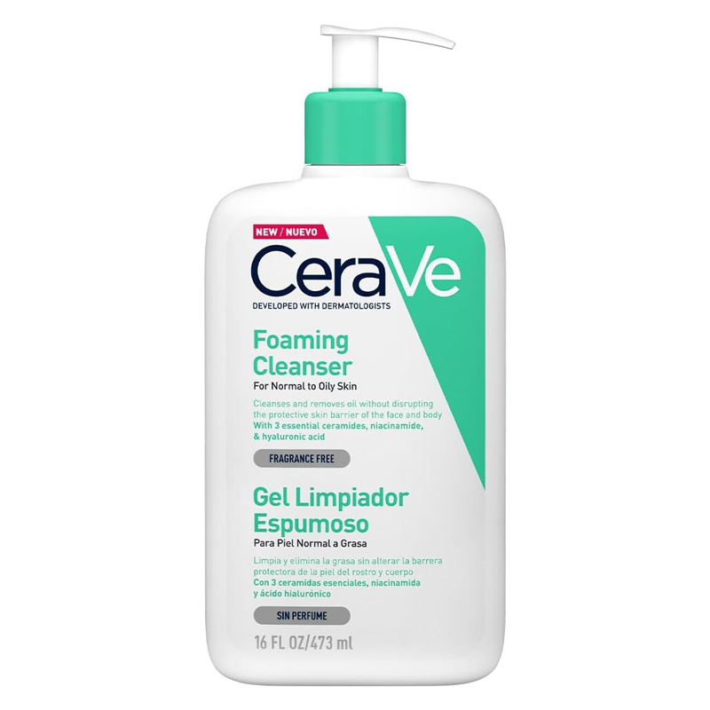 CERAVE GEL LIMPIADOR ESPUMOSO 236/473 mL